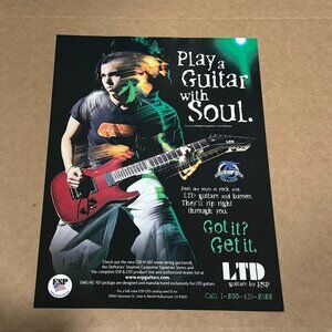 Stephen Carpenter of The Deftones - ESP Guitars - 2000 Print Advertisement